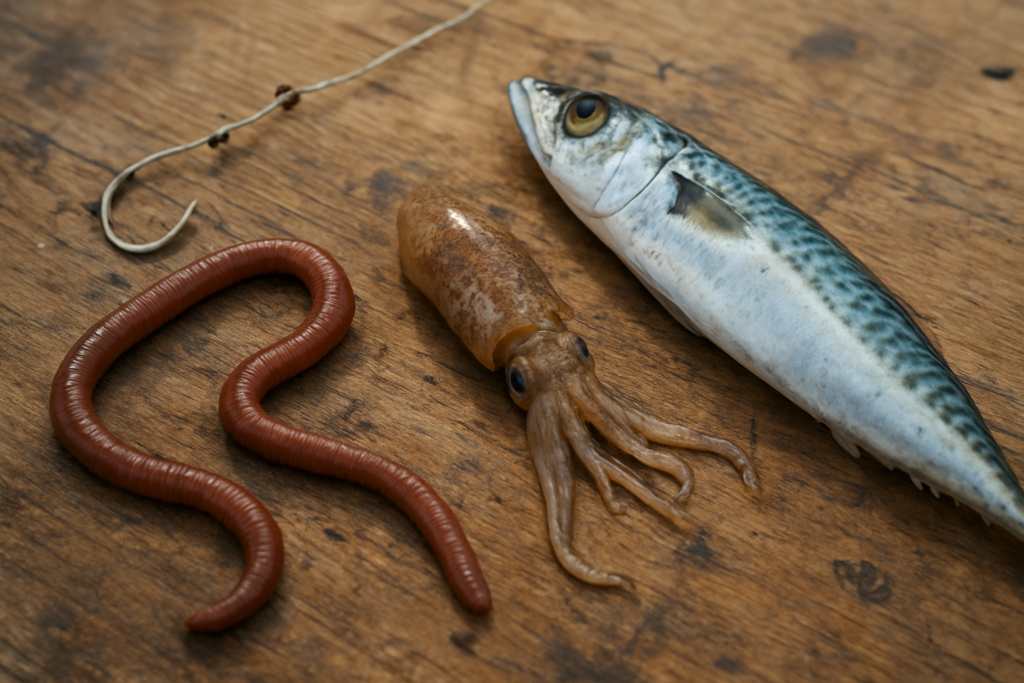 Appât surfcasting : le guide complet pour bien choisir vos appâts naturels (vers, céphalopodes, poissons gras)