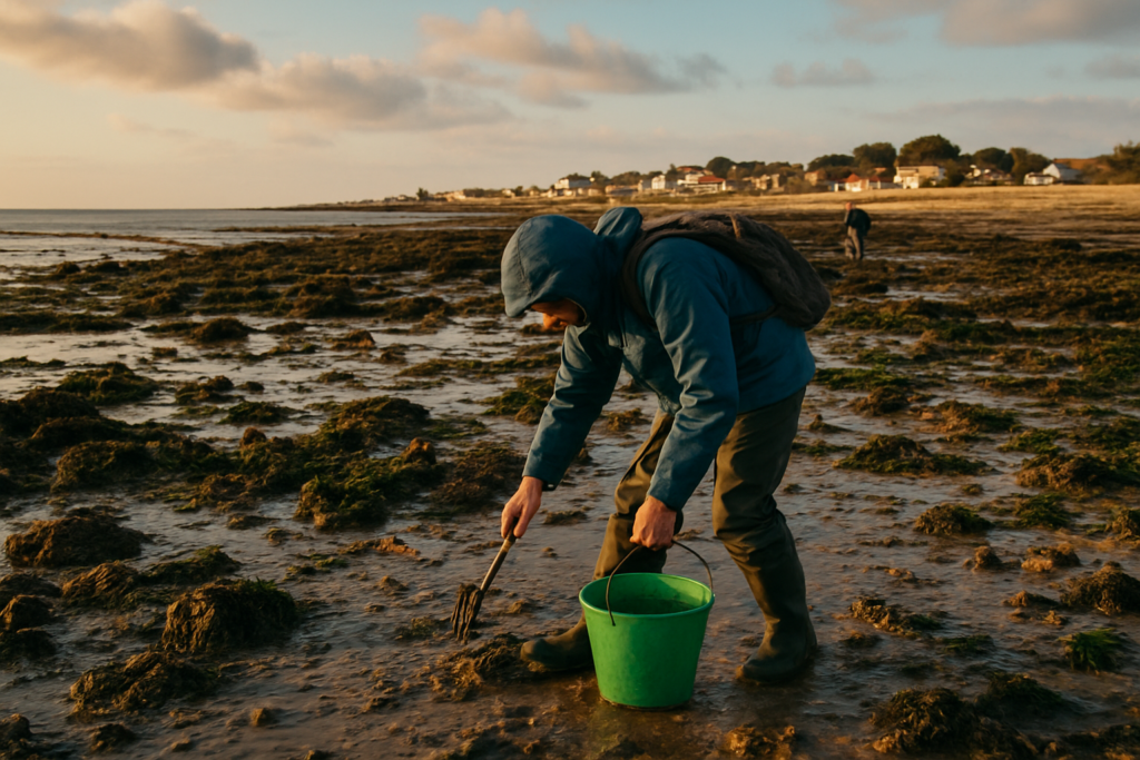 Guide complet de la pêche à pied sur l’Île de Ré : spots, réglementation et astuces pour une sortie réussie