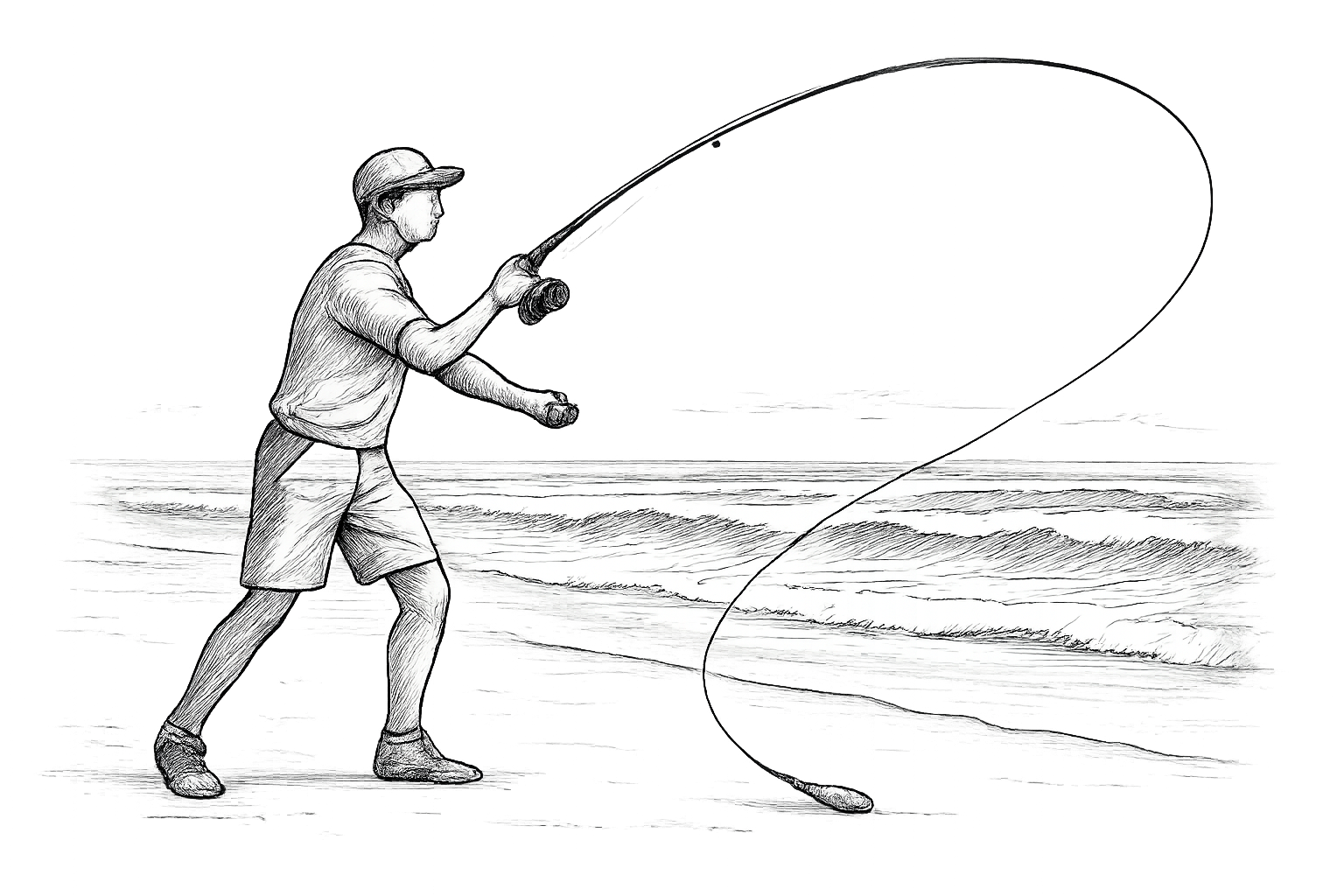 lancer en surfcasting